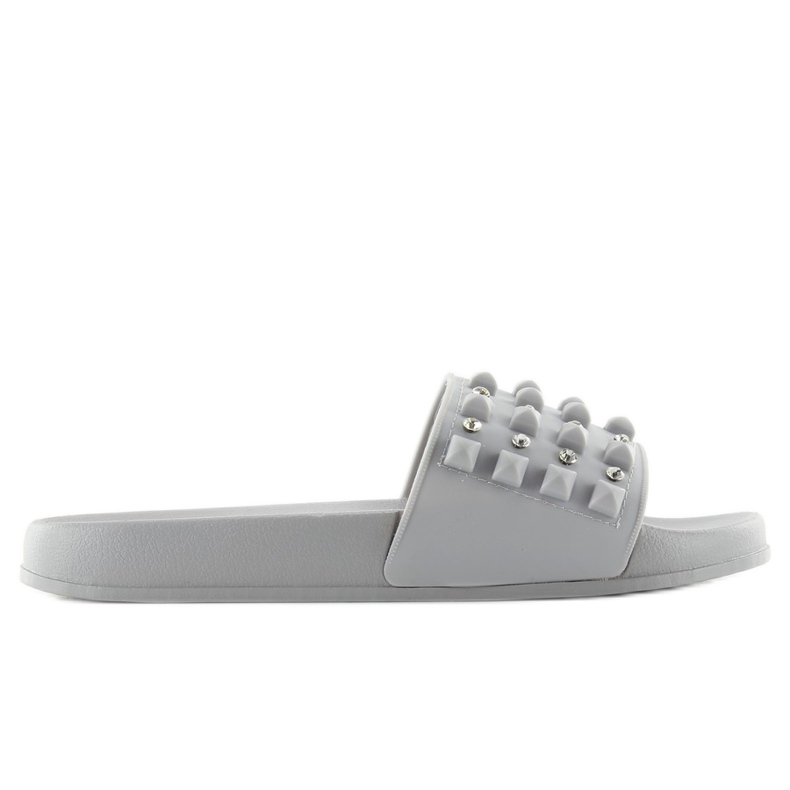 Pantuflas con tira de goma ts168-8 gris Pantuflas con tira de goma ts168-8 gris
