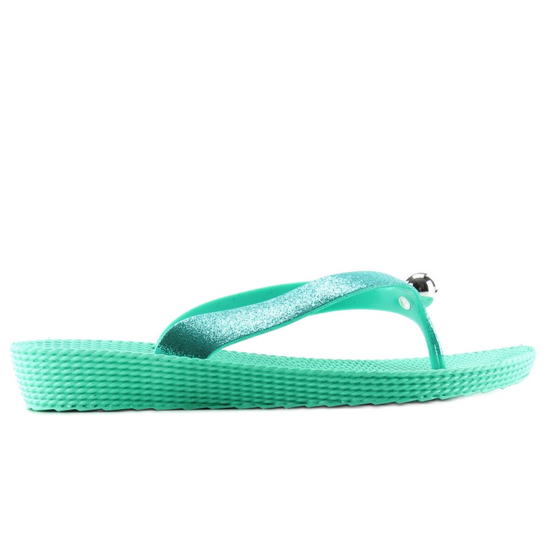 Chanclas con bola plateada 9-56 verde