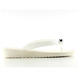 Chanclas con bola plateada 9-56 blanco