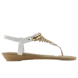 Sandalias ricamente decoradas 2017-32 blanco Sandalias ricamente decoradas 2017-32 blanco