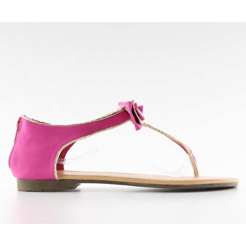 Chanclas con tacón rosa Y8808 rosado