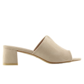 Zapatos tacón ante BL212 Beige Zapatos tacón ante BL212 Beige