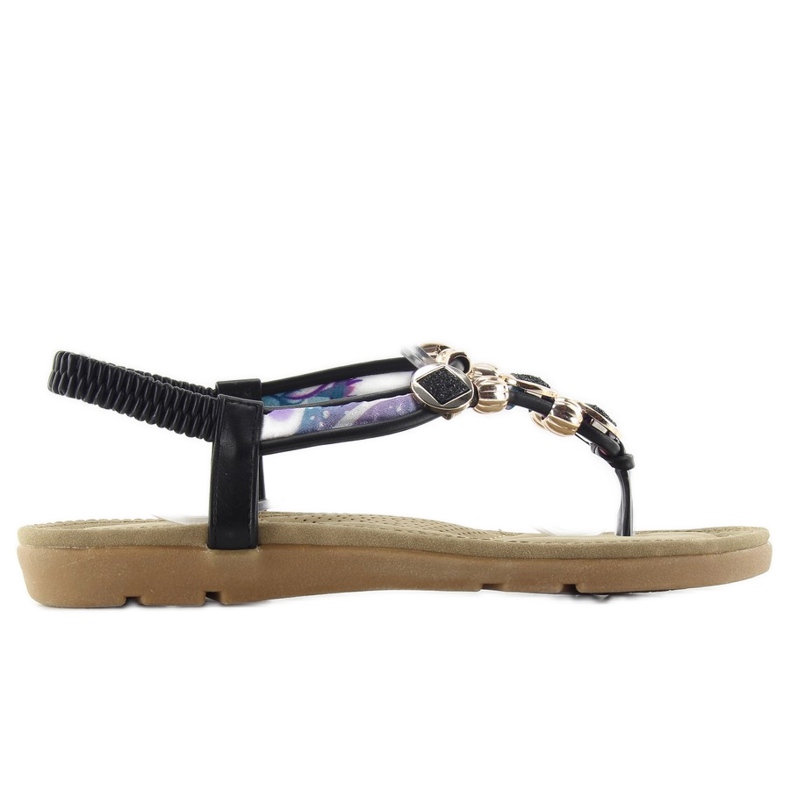 Sandalias con suela cómoda b004 negro Sandalias con suela cómoda b004 negro