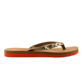 Chanclas con cinturón decorado B762 L. Marrón