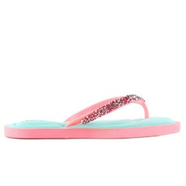 Chanclas sobre almohada pt93 Rosa azul