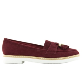 Mocasines clasicos mujer 7101 D. Rojo multicolor