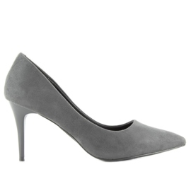 Stilettos con tacón cómodo gris LL-88p Gris Stilettos con tacón cómodo gris LL-88p Gris