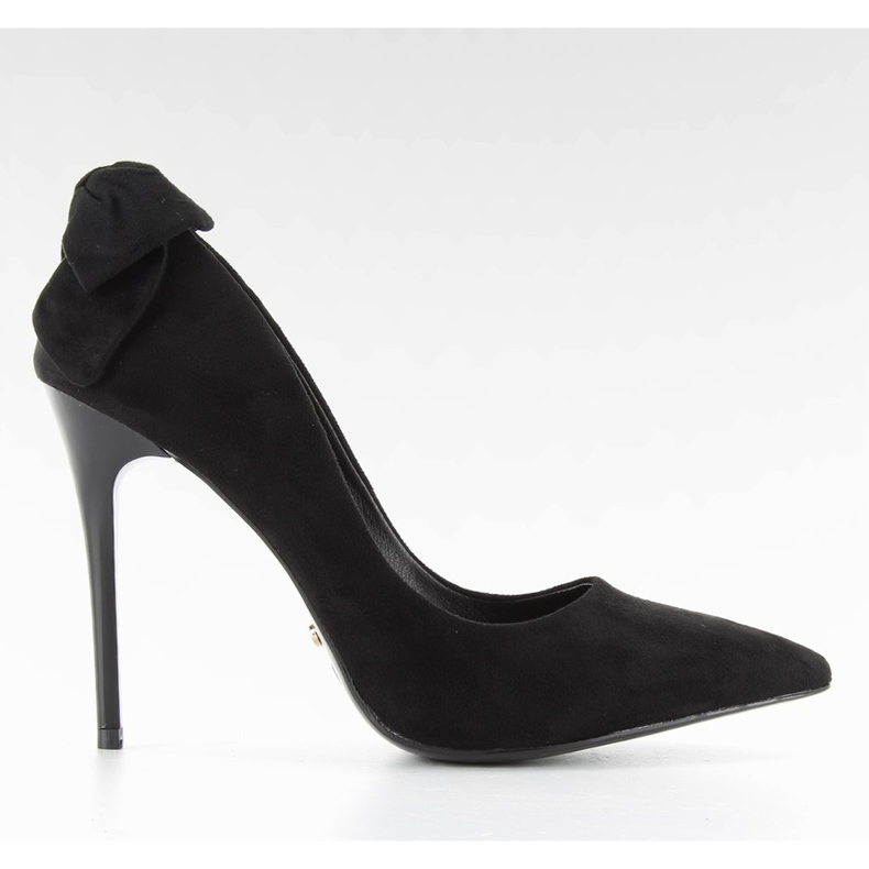 Tacones de ante con lazo LE035 Negro