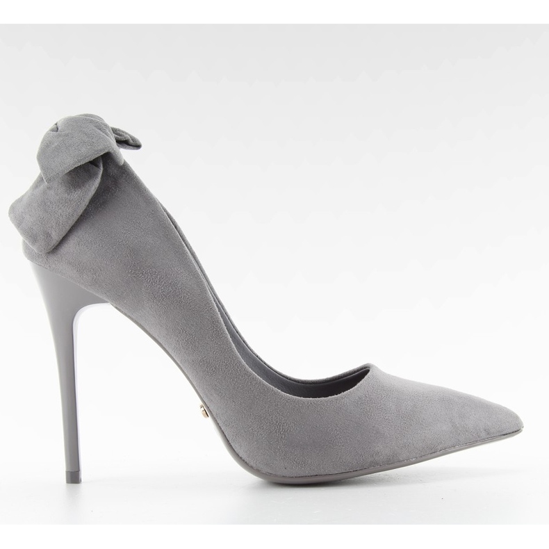 Tacones de ante con lazo LE035 Gris