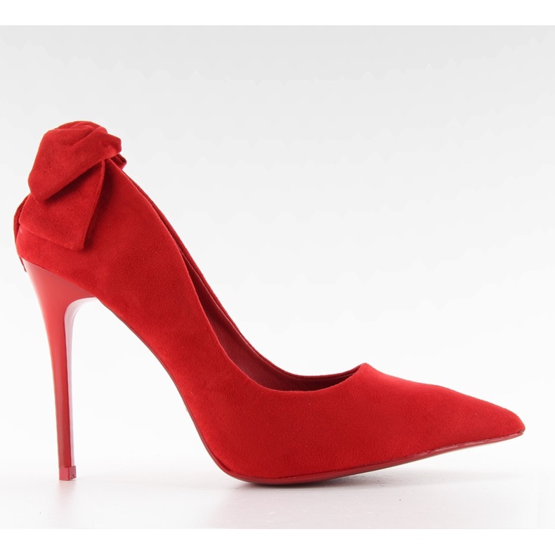Tacones de ante con lazo LE035 Rojo