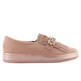 Slipons con suela de perla t277p Rosa rosado