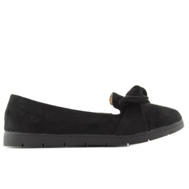 Bailarinas de ante con lazo sk37p Negro