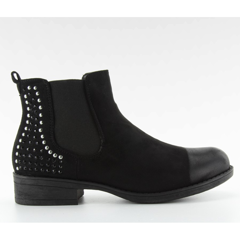 JAX3251 Botines Jodhpur negros con tachuelas