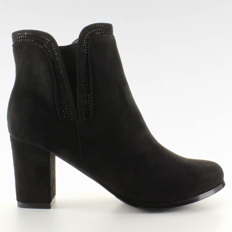 Botas tacón AL-1 ante negro Botas tacón AL-1 ante negro