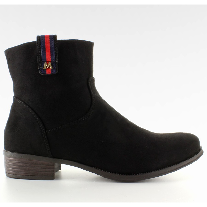 Botines Chelsea de ante con elegante aplicación negro