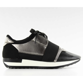 Zapatillas deportivas de mujer 86-173 NEGRO / GUNCOLOR gris