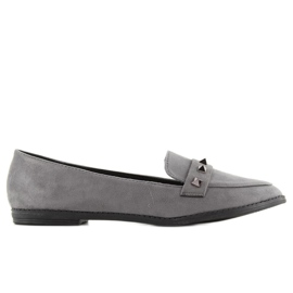 Mocasines mujer con tachuelas 888-5 gris