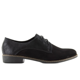 Mocasines mujer cordones mb-6390 negro