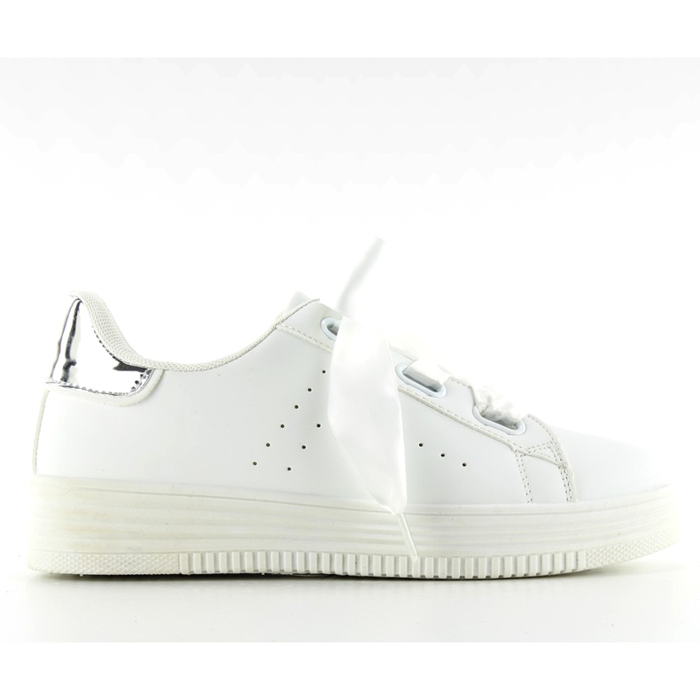 Deportivas Con Cordones De Raso S-317 blanco