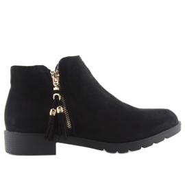 Botines Chelsea mujer ante 8565 negro