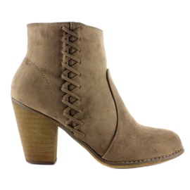 Bota cowboy tacón 58-386 Taupe marrón