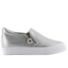 Slipon con cuña oculta 3161 plata gris