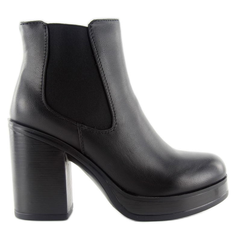 Botas tacón ancho x9098 negro