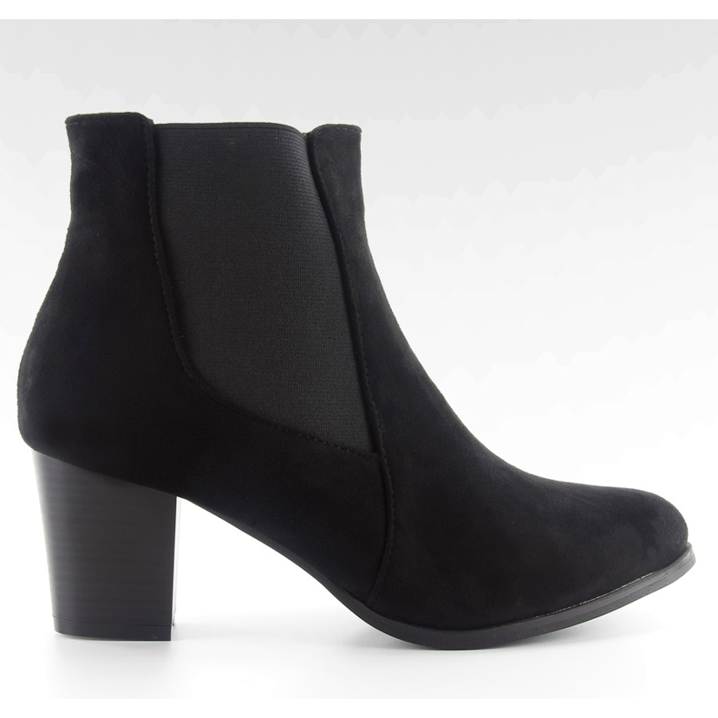 Botines chelsea tacones altos F95 negro