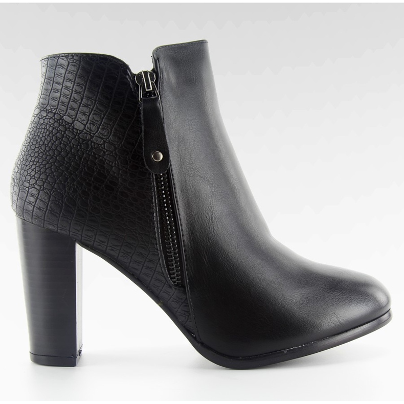 Botines tacón f815 negro