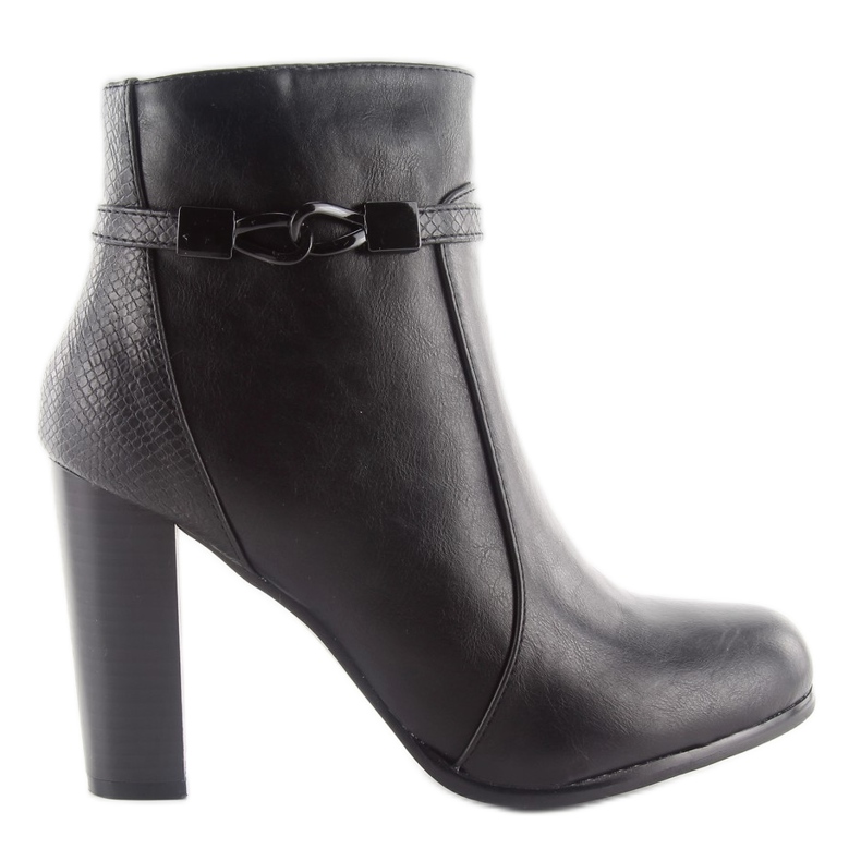 Botas elegantes de tacón alto a821 negro Botas elegantes de tacón alto a821 negro