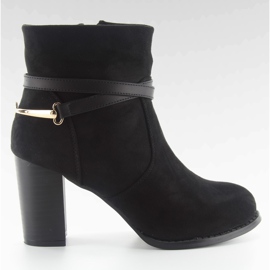 Botines tacón ante 3701 negro Botines tacón ante 3701 negro