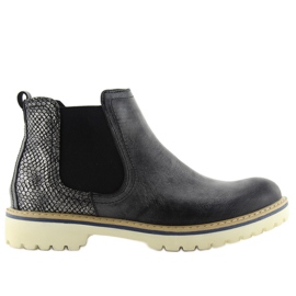 Botines Jodhpur de estilo deportivo 857-Pa negro