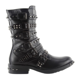 Botas con tachuelas heavy look ae73p negro