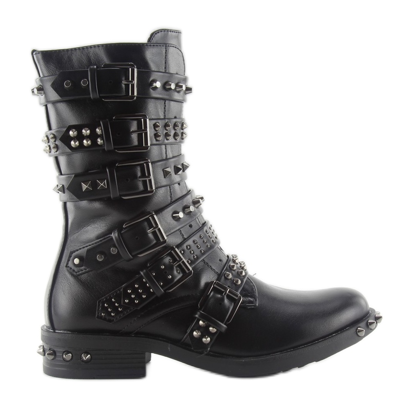 Botas con tachuelas heavy look ae73p negro