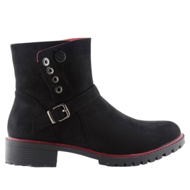 Botines Jodhpur con ribete r112p Negro