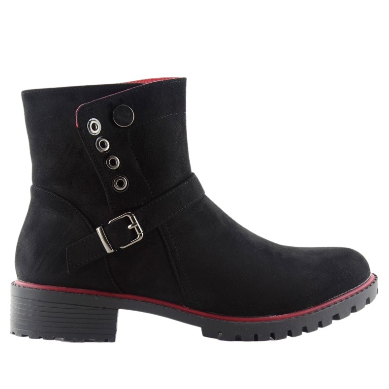 Botines Jodhpur con ribete r112p Negro