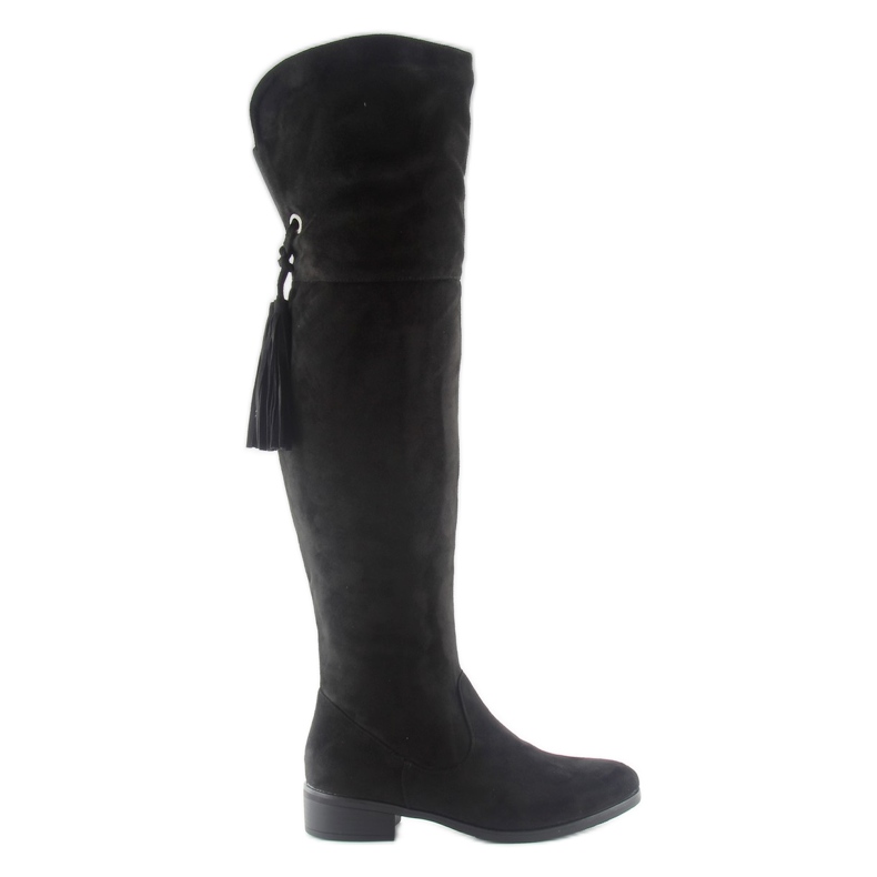 Botas de montar con flecos PE114p negro