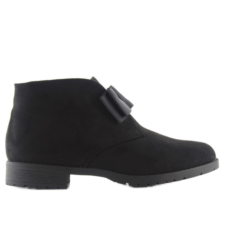 Botines Chelsea Mujer Con Lazo C-7117 Negro