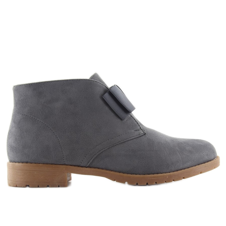 Botines Chelsea Mujer Con Lazo C-7117 Gris