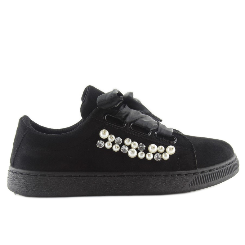 Deportivas Con Perlas Negro H99-11 Negro