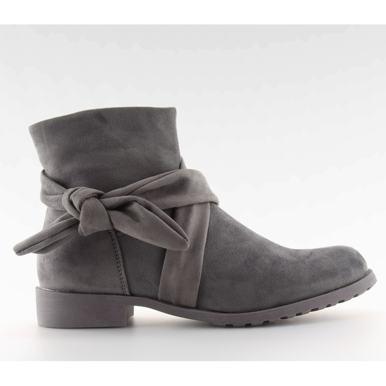 Botas grises con lazo ES8508 gris