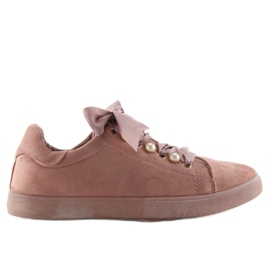 Deportivas Con Perlas Tr02 Rosa blanco