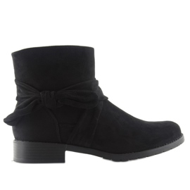 Botas Ante Con Lazo B7713 Negro