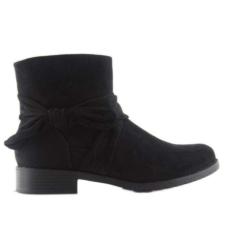 Botas Ante Con Lazo B7713 Negro