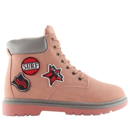 Timberki Mujer Parches Rosa Xy-19