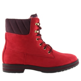 Botas madera mujer ante rojo WD38 rojo