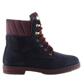 Botas madera mujer azul marino WD38 Navy