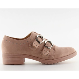 Mocasines de mujer con tachuelas rosa FM217-34 Rosa rosado
