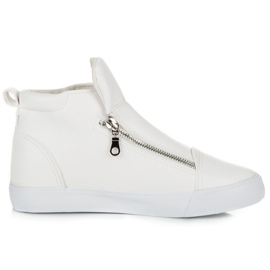 Lgm Zapatillas altas con cremallera blanco