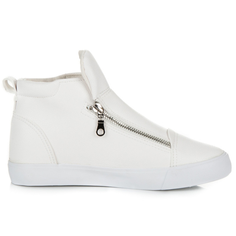 Lgm Zapatillas altas con cremallera blanco